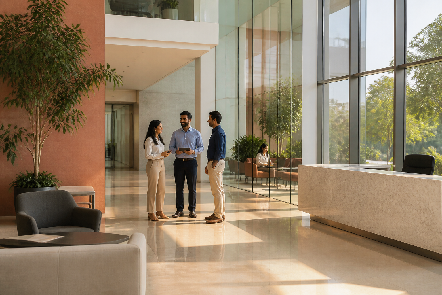 Professional corporate office setting representing Dial N Search Private Limited