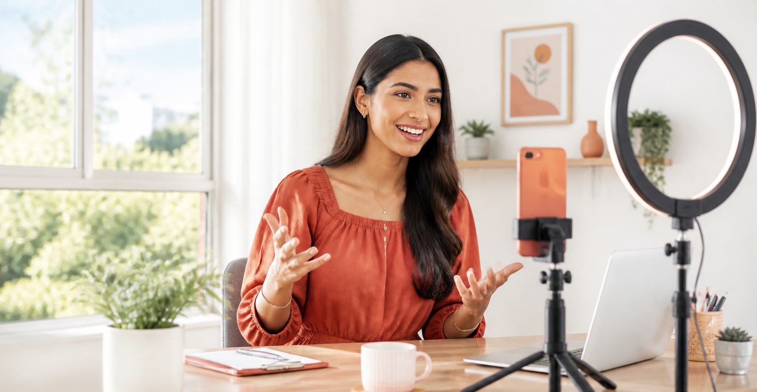 Creator preparing to go live on partner platforms
