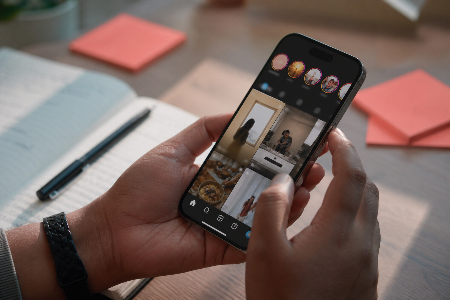 Reviewing Instagram stories and reels formats for a brand campaign